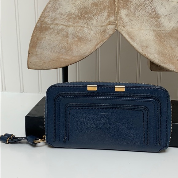 Chloe Handbags - ✨🌸Chloe navy blue zipper wallet
